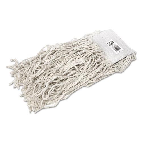Picture of Economy Cotton Mop Heads, Cut-End, White, 24 oz, 5-In White Headband, 12/Carton