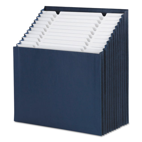 Picture of Stadium File, 12 Sections, 1/12-Cut Tabs, Letter Size, Navy