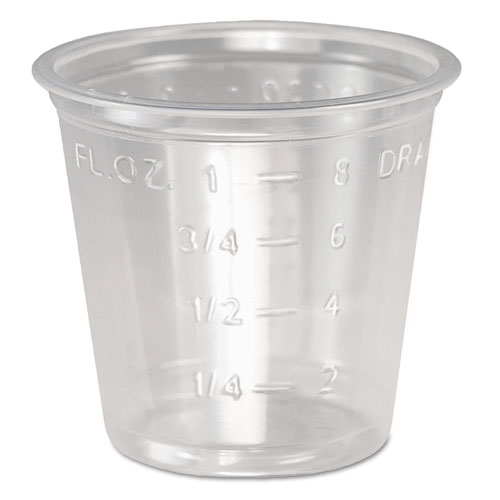 Picture of Polystyrene Graduated Medical and Dental Cups, 1 oz, Clear, Graduated, 5,000/Carton