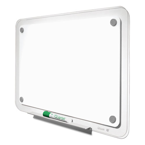 Picture of iQ Total Erase Translucent-Edge Board, 36" x 23", White Surface, Clear Plastic Frame