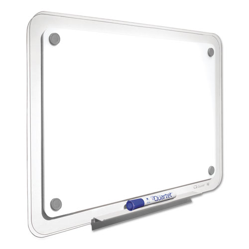 Picture of iQ Total Erase Translucent-Edge Board, 36" x 23", White Surface, Clear Plastic Frame