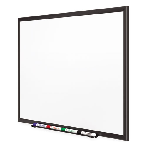 Picture of Classic Series Porcelain Magnetic Dry Erase Board, 72" x 48", White Surface, Black Aluminum Frame