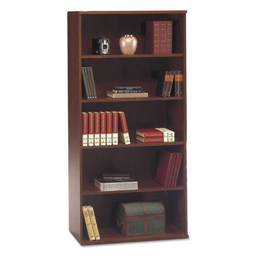 Picture of Series C Collection Bookcase, Five-Shelf, 35.63w x 15.38d x 72.78h, Hansen Cherry