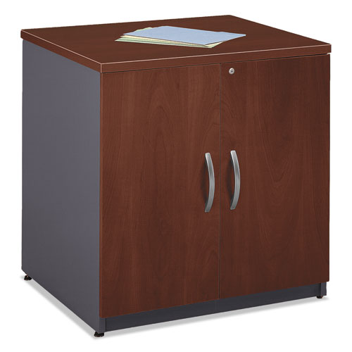 Picture of Series C Collection 30W Storage Cabinet, Graphite Gray/Hansen Cherry