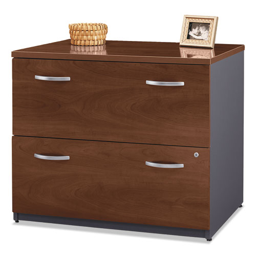 Picture of Series C Lateral File, 2 Legal/Letter/A4/A5-Size File Drawers, Hansen Cherry/Graphite Gray, 35.75" x 23.38" x 29.88"
