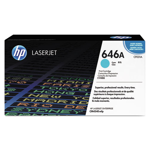 Picture of HP 646A, (CF031A) Cyan Original LaserJet Toner Cartridge