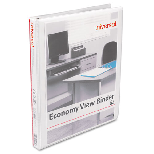 Picture of Economy Round Ring View Binder, 3 Rings, 0.5" Capacity, 11 x 8.5, White