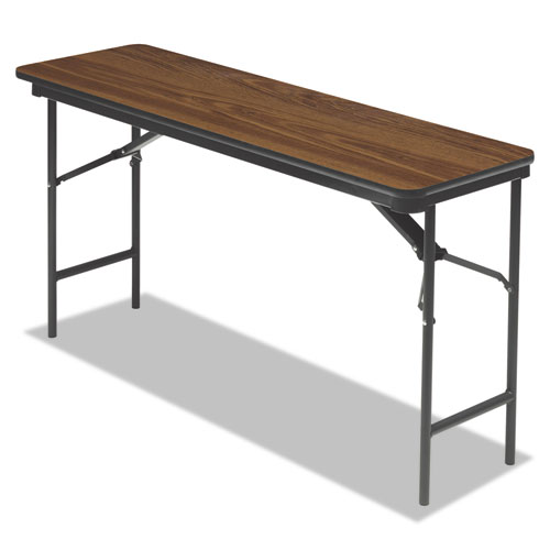 Picture of OfficeWorks Commercial Wood-Laminate Folding Table, Rectangular, 60" x 18" x 29", Oak