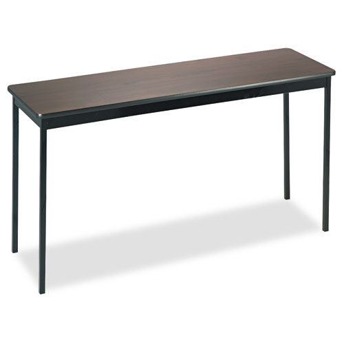 Picture of Utility Table, Rectangular, 60w x 18d x 30h, Walnut/Black