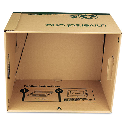 Picture of Recycled Heavy-Duty Record Storage Box, Letter/Legal Files, Kraft/Green, 12/Carton