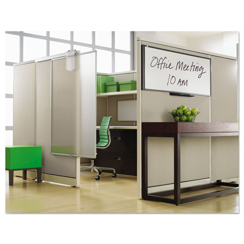 Picture of Prestige Cubicle Total Erase Whiteboard, 48 x 18, White Surface, Graphite Fiberboard/Plastic Frame