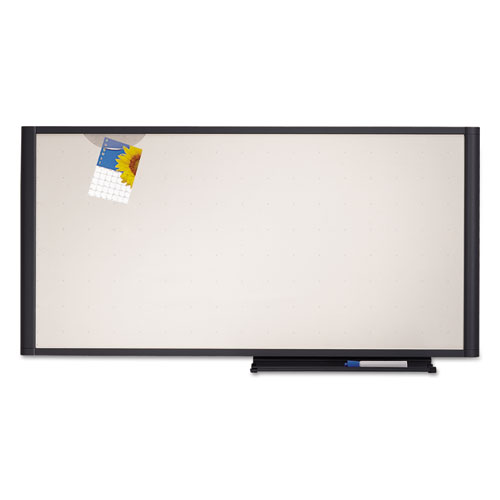 Picture of Prestige Cubicle Total Erase Whiteboard, 36 x 18, White Surface, Graphite Fiberboard/Plastic Frame