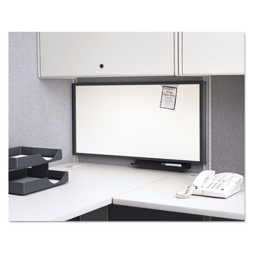 Picture of Prestige Cubicle Total Erase Whiteboard, 36 x 18, White Surface, Graphite Fiberboard/Plastic Frame