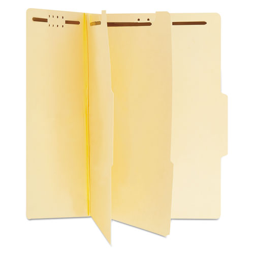 Picture of Six-Section Classification Folders, 2" Expansion, 2 Dividers, 6 Fasteners, Letter Size, Manila Exterior, 15/Box