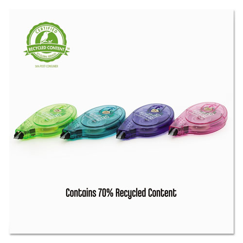 Picture of MONO Original Correction Tape, Asst RetroColor Applicators, 1/6" x 394", 6/Box