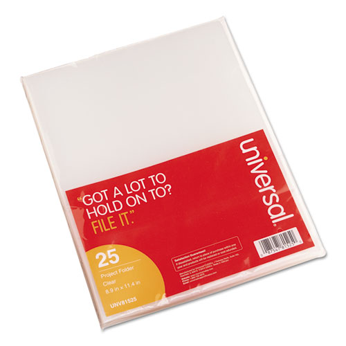 Picture of Project Folders, Letter Size, Clear, 25/Pack