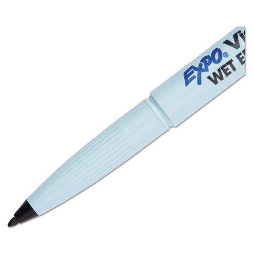 Picture of Vis-a-Vis Wet Erase Marker, Fine Bullet Tip, Black, Dozen