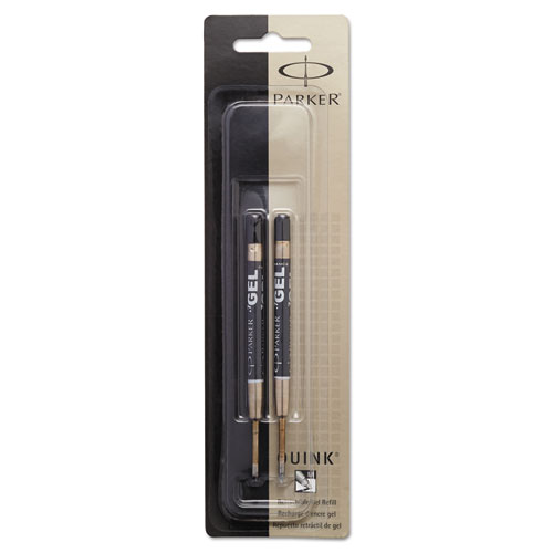 Picture of Refill for Parker Retractable Gel Ink Roller Ball Pens, Medium Conical Tip, Black Ink, 2/Pack