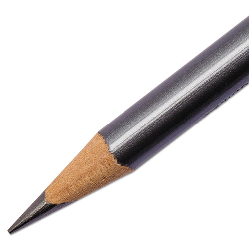 Picture of EBONY Sketching Pencil, 4 mm, 2B, Jet Black Lead, Black Matte Barrel, Dozen