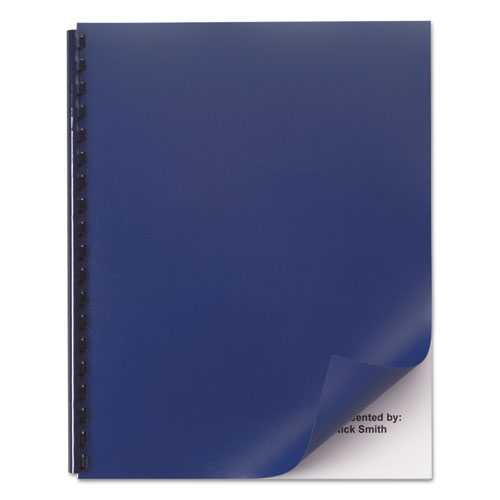Picture of Opaque Plastic Presentation Covers for Binding Systems, Navy, 11 x 8.5, Unpunched, 50/Pack