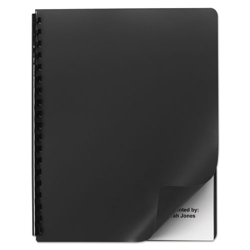 Opaque+Plastic+Presentation+Covers+for+Binding+Systems%2C+Plastic%2C+Round+Corners%2C+11.25+x+8.75%2C+Black%2C+25%2FPack