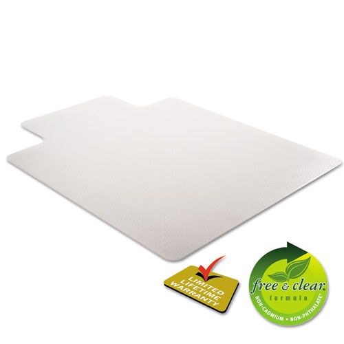 Picture of SuperMat Frequent Use Chair Mat for Medium Pile Carpet, 45 x 53, Wide Lipped, Clear