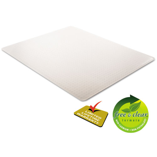 Picture of RollaMat Frequent Use Chair Mat, Medium Pile Carpet, Flat, 46 x 60, Rectangle, Clear