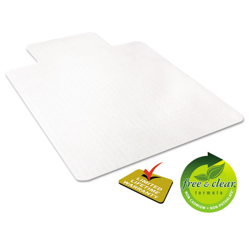 Picture of EconoMat Occasional Use Chair Mat for Low Pile Carpet, 45 x 53, Wide Lipped, CR