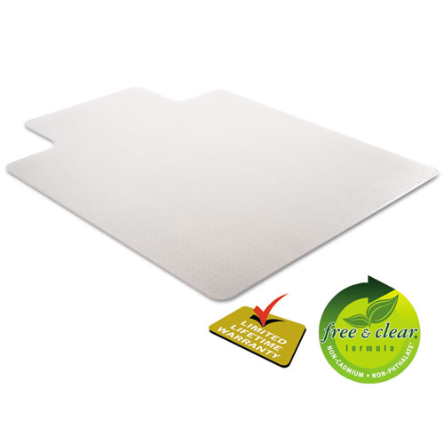 Picture of DuraMat Moderate Use Chair Mat, Low Pile Carpet, Flat, 36 x 48, Lipped, Clear