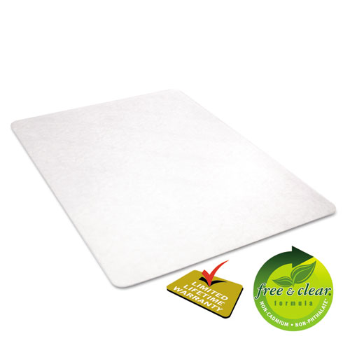 Picture of EconoMat All Day Use Chair Mat for Hard Floors, Flat Packed, 46 x 60, Clear