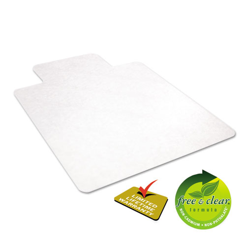 Picture of EconoMat All Day Use Chair Mat for Hard Floors, Flat Packed, 36 x 48, Lipped, Clear