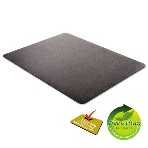 Picture of EconoMat All Day Use Chair Mat for Hard Floors, Flat Packed, 45 x 53, Black