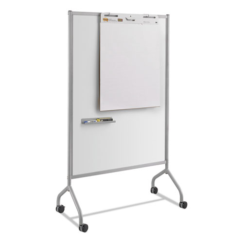 Picture of Impromptu Whiteboard Collaboration Screen, 36" x 60", White Surface, Gray Metal/Plastic Frame