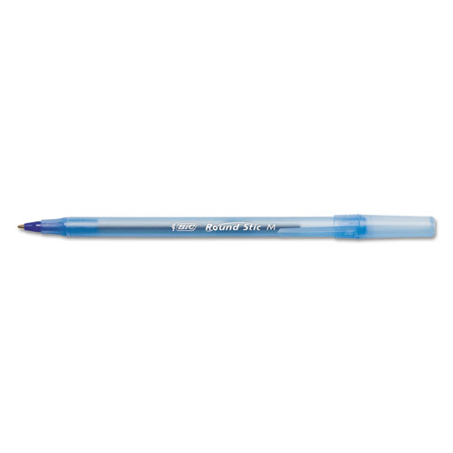 Picture of Round Stic Xtra Life Ballpoint Pen, Blue Ink, 1mm, Medium, Dozen