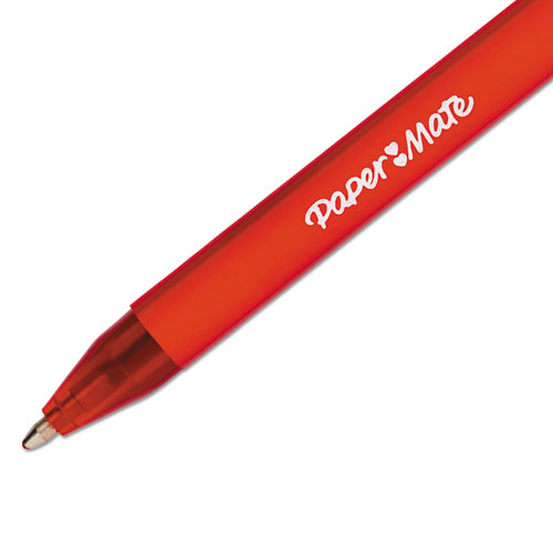 Picture of ComfortMate Ultra Ballpoint Pen, Retractable, Medium 1 mm, Red Ink, Red Barrel, Dozen