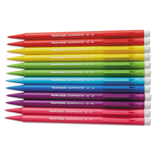 Picture of Sharpwriter Mechanical Pencil, 0.7 mm, HB (#2.5), Black Lead, Assorted Barrel Colors, Dozen