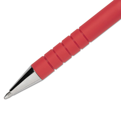 Picture of FlexGrip Ultra Recycled Ballpoint Pen, Stick, Medium 1 mm, Red Ink, Red Barrel, Dozen