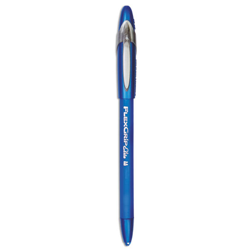 Picture of FlexGrip Elite Ballpoint Pen, Stick, Medium 1 mm, Blue Ink, Blue Barrel, Dozen