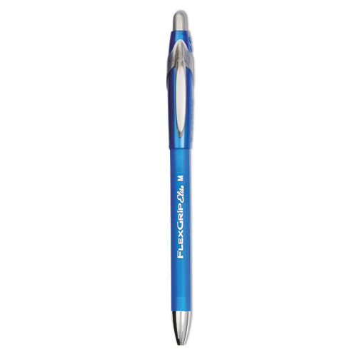 Flexgrip+Elite+Ballpoint+Pen%2C+Retractable%2C+Medium+1+Mm%2C+Blue+Ink%2C+Blue+Barrel%2C+Dozen