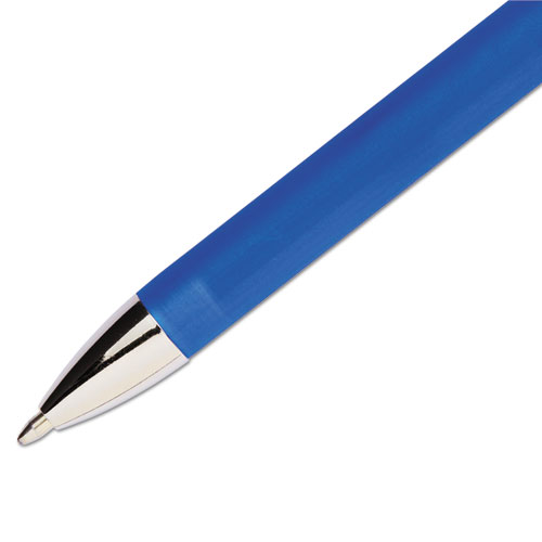 Picture of FlexGrip Elite Ballpoint Pen, Stick, Medium 1 mm, Blue Ink, Blue Barrel, Dozen