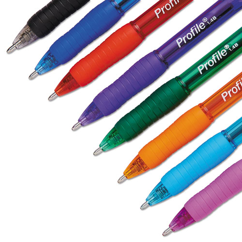 Picture of Profile Ballpoint Pen, Retractable, Bold 1.4 mm, Assorted Ink and Barrel Colors, 8/Pack