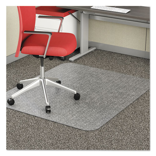 Picture of EconoMat Occasional Use Chair Mat, Low Pile Carpet, Flat, 46 x 60, Rectangle, Clear