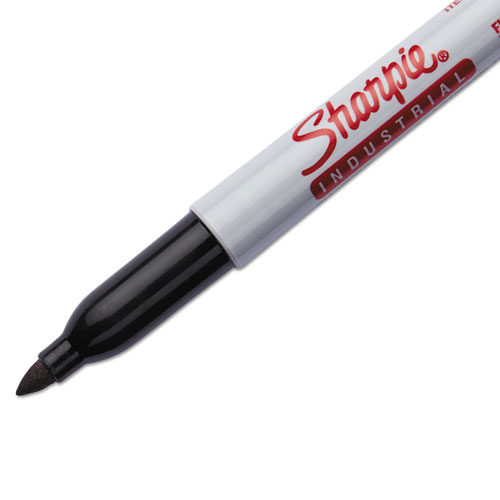 Picture of Industrial Permanent Marker, Fine Bullet Tip, Black, Dozen