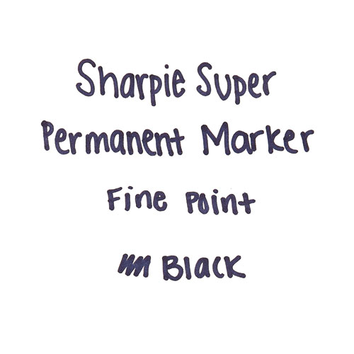 Picture of Super Permanent Marker, Fine Bullet Tip, Black, Dozen