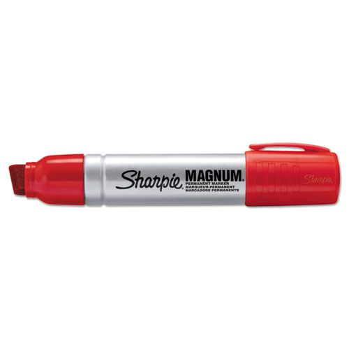 Picture of Magnum Permanent Marker, Broad Chisel Tip, Red