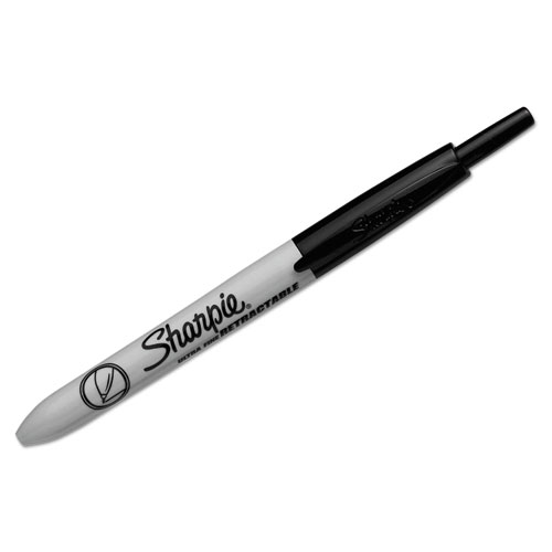 Picture of Retractable Permanent Marker, Extra-Fine Needle Tip, Black