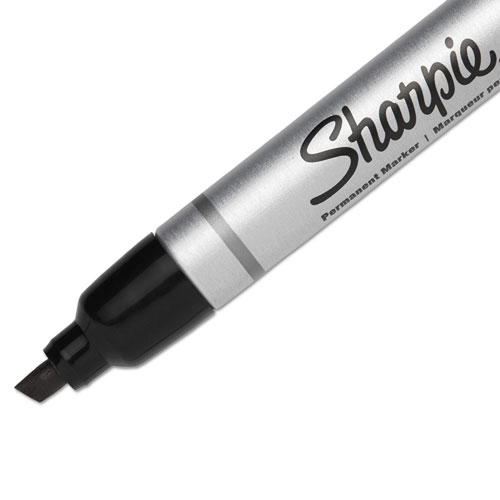 Picture of Durable Metal Barrel Permanent Marker, Broad Chisel Tip, Black