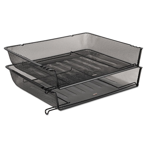 Picture of Mesh Stacking Side Load Tray, 1 Section, Letter Size Files, 14.25" x 10.13" x 2.75", Black