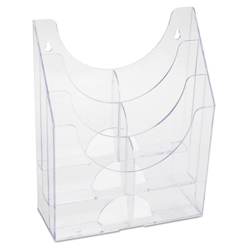 Picture of Optimizers Multipurpose Six-Pocket Organizer, 9.75w x 4.25d x 12h, Clear