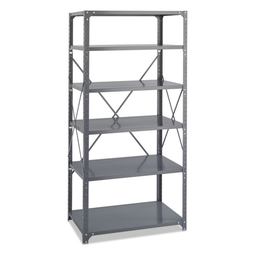 Picture of Commercial Steel Shelving Unit, Six-Shelf, 36w x 24d x 75h, Dark Gray